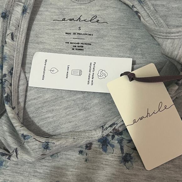 Awhile (S) Gia Loungewear Tank - Stitch Fix Double V Recycled Poly Terry Swing - Picture 7 of 14